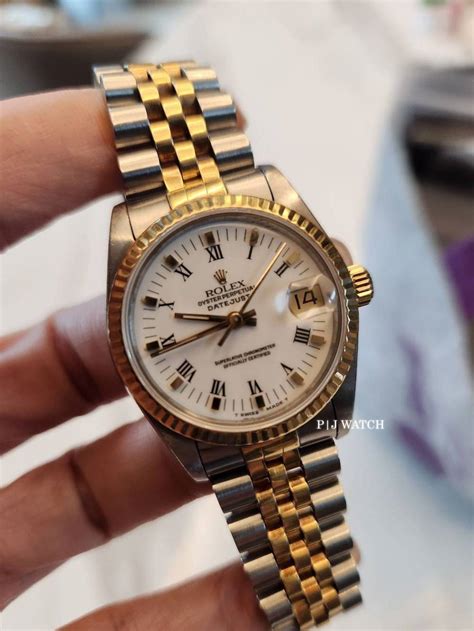 Rolex Datejust 31mm White Roman 6827 68278 68273 Dial .